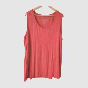 Samoon Pre-loved Plus-size Tangerine Long Tank Scoop Neck. Size 22 US